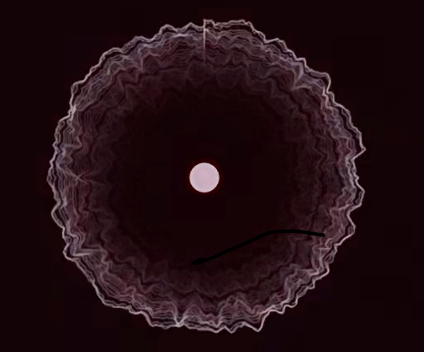 This circular visual expresses emotional balance and inner calm, reflecting how technology can translate sound and touch into sensory harmony.